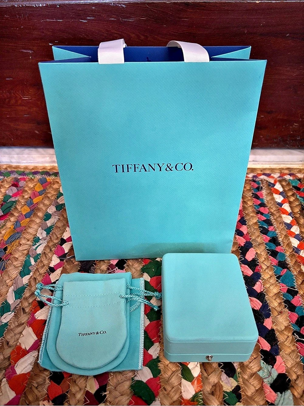 Tiffany & Co. Blue Box and Pouches Packaging Set in Blue